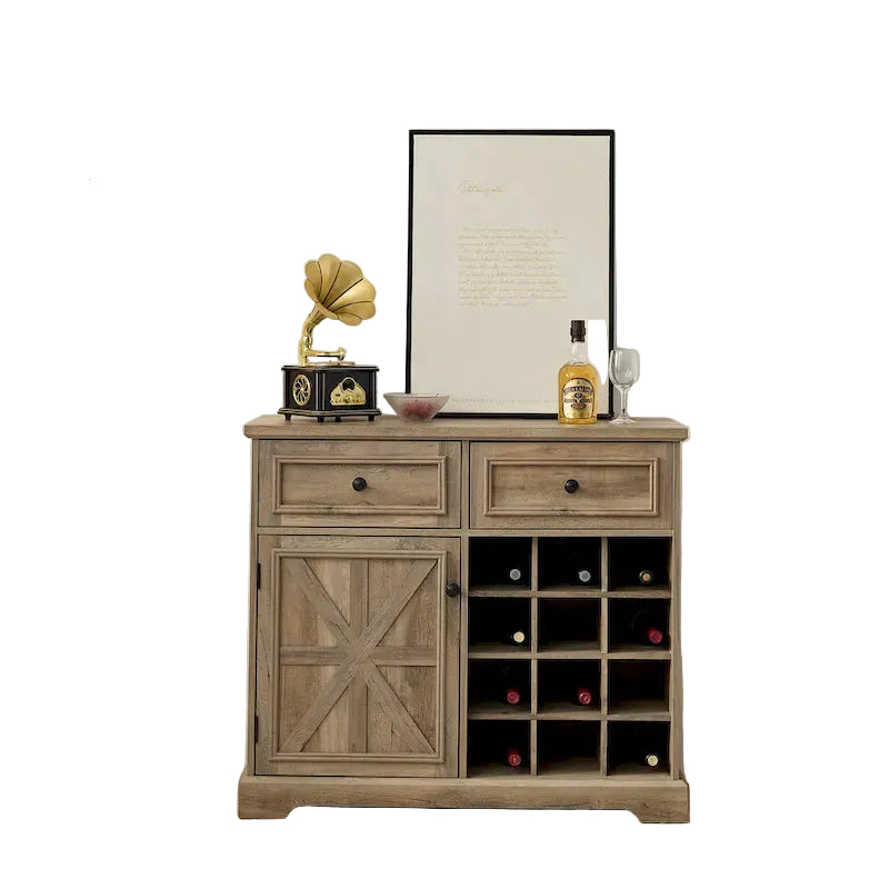 Buffet Cabinet with Storage Sideboard, Wine Bar Cabinet with Removable Wine Racks, Coffee Bar Cabinet with Adjustable Shelf
