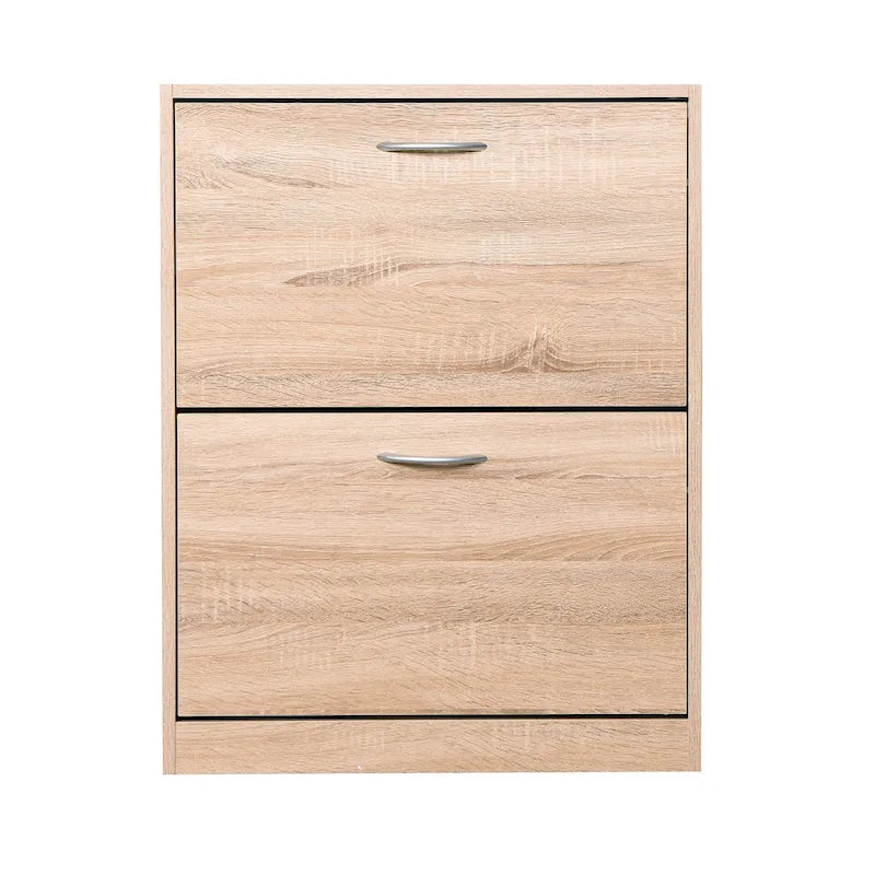 Schuhschrank aus Holz für den Eingangsbereich, weißer Schuhschrank mit 2 Klapptüren