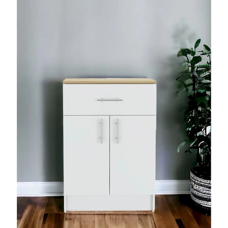 Mobile dispensa color rovere chiaro e bianco