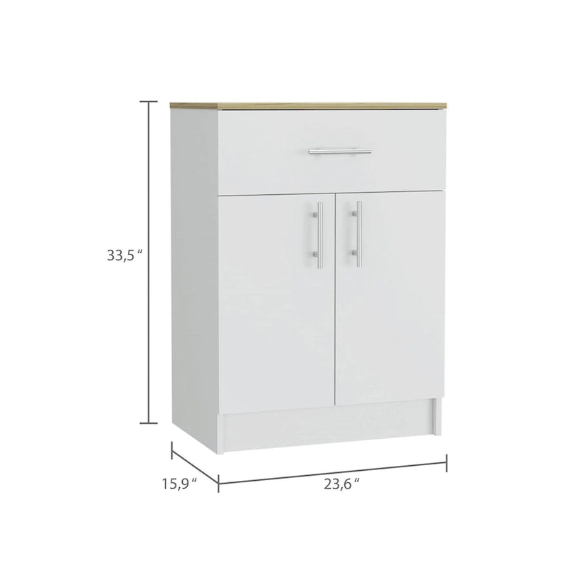 Mobile dispensa color rovere chiaro e bianco
