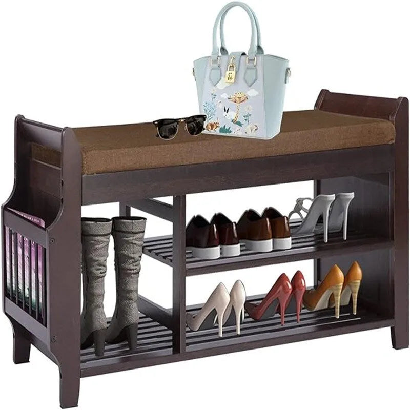 Schuhregalbank mit 2 Ebenen - 11.7D x 39W x 19.5H