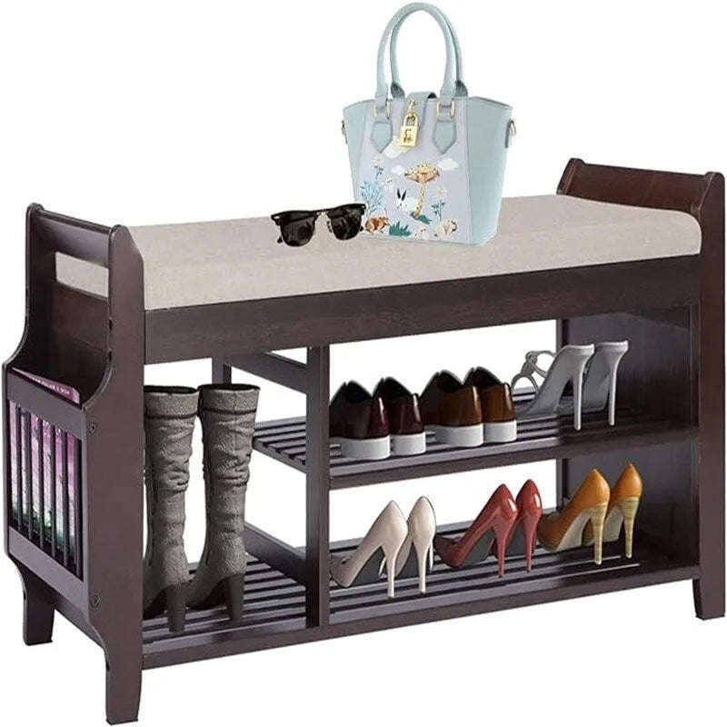 Schuhregalbank mit 2 Ebenen - 11.7D x 39W x 19.5H