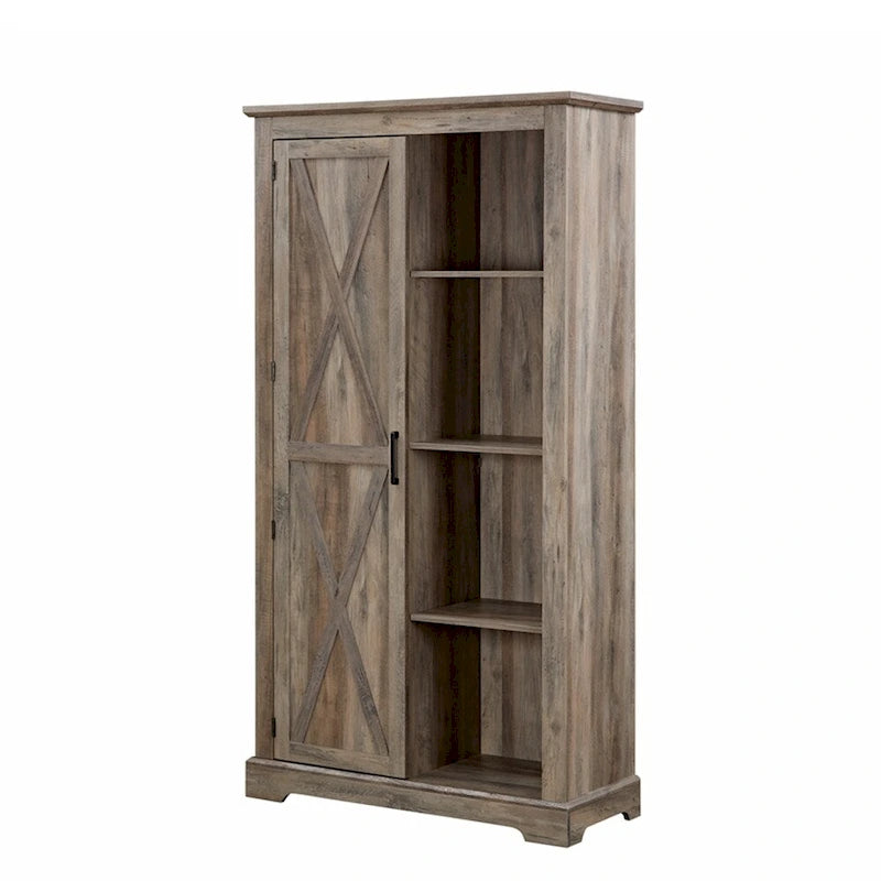 Mobile alto contenitore in legno con ante stile fienile