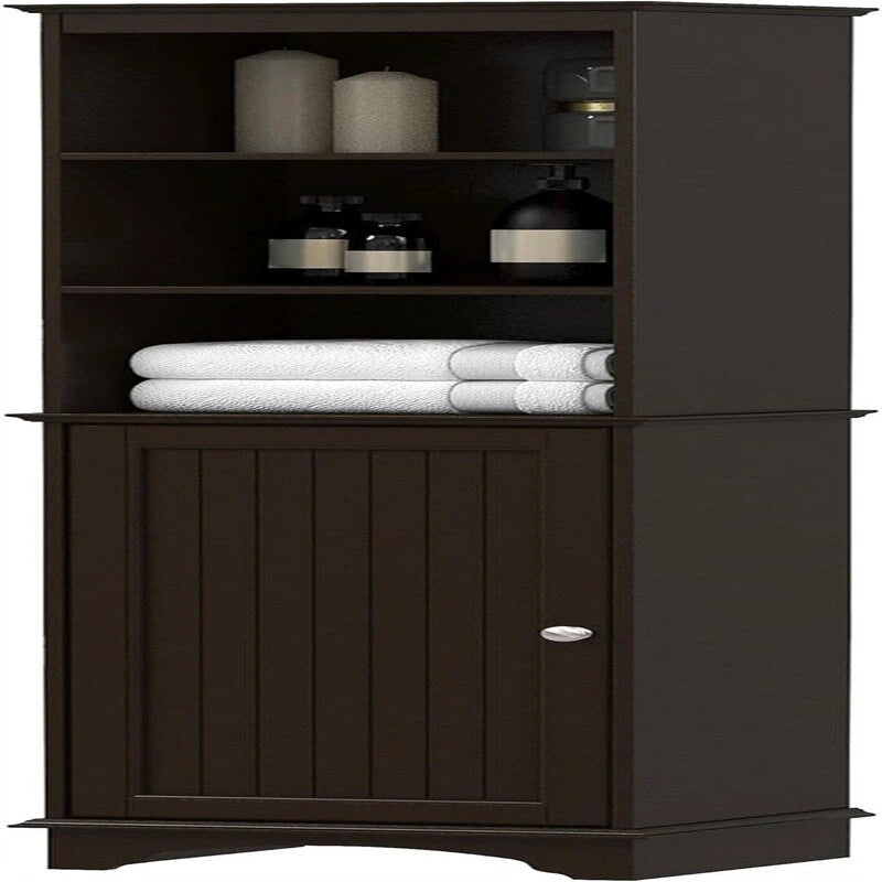 Freistehender schmaler Schrank mit 3 offenen Ablagen - 15W x 11.8D x 59.8H